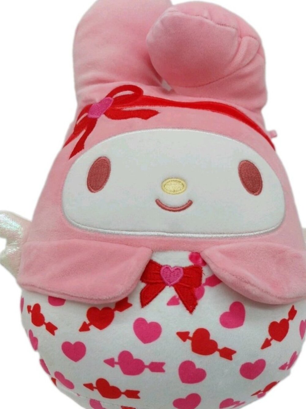 Squishmallows My Melody Hello Kitty & Friends Cupid 8" Pink White Hearts